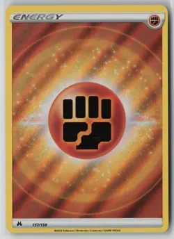 Fighting Energy Pokemon TCG 157/159 Crown Zenith Holo Rare Card (Near Mint) NM 1 - Image 1
