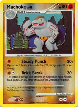 MACHOKE 41/100 - UNCOMMON HOLO - DP Stormfront - 2008 Pokemon CARD - NM/M - Image 1