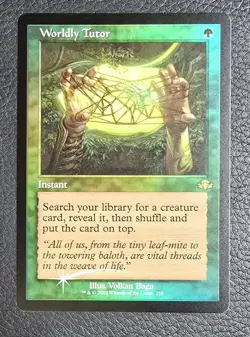 Worldly Tutor (Retro Frame) Dominaria Remastered Foil MTG NM Magic Card - Image 1