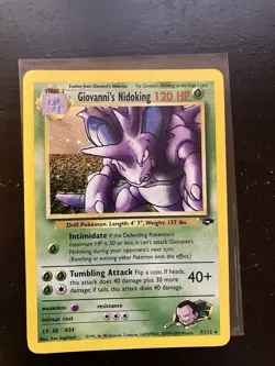 Pokemon TCG Giovanni's Nidoking Gym Challenge Holo Card 7/132 - Image 1