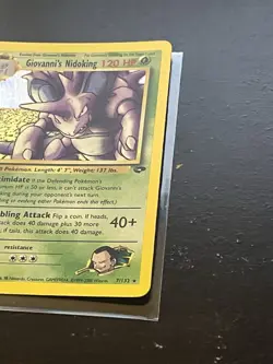 Pokemon TCG Giovanni's Nidoking Gym Challenge Holo Card 7/132 - Image 3