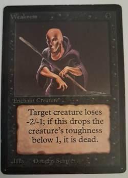 Weakness LP Beta MTG Magic the Gathering - Image 1