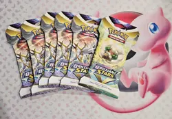 Pokemon TCG Brilliant Stars - Lot of 6 Sleeved Booster Packs SEALED - Image 1