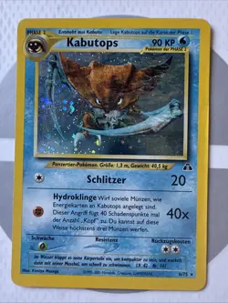 Pokemon TCG Kabutops Neo Discovery 6 Holo Unlimited Rare Card - Image 1