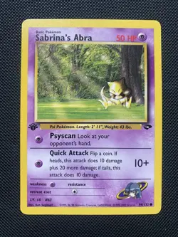 Pokemon TCG Sabrina's Abra Gym Challenge 1st Edition Common 94/132 NM - Image 1