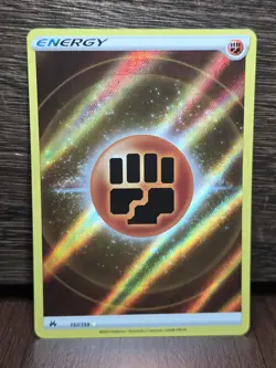Fighting Energy (Texture Full Art) 157/159 Crown Zenith Holo Pokemon TCG 2023 NM - Image 1