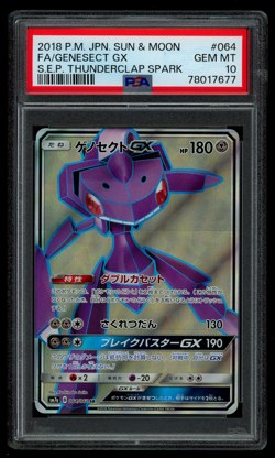 PSA 10 Pokemon Japanese Thunderclap Spark sm7a Genesect GX 064/060 SR - Image 1