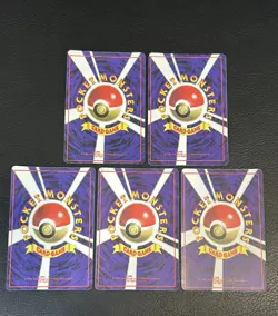1996 Pokemon Pocket Monsters Holo Prism Japanese Vending Stickers Lot Of 5 NM+ - Image 2