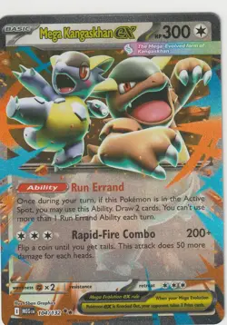 Pokemon TCG Mega Evolutions Double Rare Mega Kangaskhan Ex 104/132 - Image 1