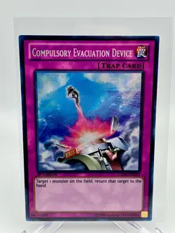 * COMPULSORY EVACUATION DEVICE * 1ST EDITION SECRET RARE LCJW-EN295 NM YUGIOH! - Image 1