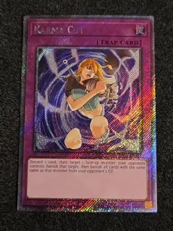 Karma Cut 1st Edition Platinum Secret Rare RA04-EN128 Yu-Gi-Oh! - Image 1