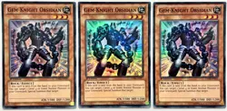 3 x HA06-EN031 Gem Knight Obsidian - Super Rare 1st Edition Lightly Played - Image 1