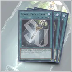 YuGiOh DOUBLE-EDGE SWORD x3 | AMDE ? POWERFUL RARE CARD ? 1ST EDITION ?? - Image 1