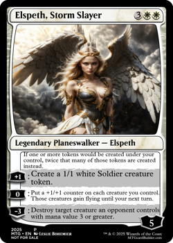 ELSPETH, STORM SLAYER : MTG altered-art magic card : with Angelic Beauty! - Image 1