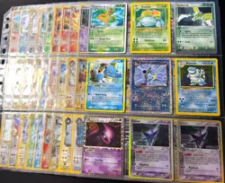 Lot of 90 ALL HOLO Vintage Pokemon Card Binder Collection - Image 1