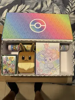 NEW Prismatic Evolutions Premium SPC Playmat, Deck Box, Sleeves, NO CARDS/PACKS - Image 1