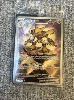 Alakazam MEP 009 Mega Evolution Sealed Pokemon Black Star Promo Card w/Dividers - Image 1