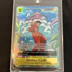 One Piece Card Game Monkey.D.Luffy Op07-109 SR Treasure Rare Alternate Art M/NM - Image 1