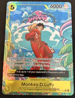One Piece Card Game Monkey.D.Luffy Op07-109 SR Treasure Rare Alternate Art M/NM - Image 3