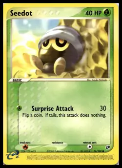 Seedot 76/100 EX Sandstorm e-Reader NonHolo Pokemon Card | LP - Image 1