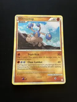 Hitmontop 5/123 LP Pokemon Cards Holo Rare Vintage Heart Gold Soul Silver - Image 1