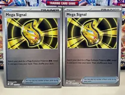 (Set Of 2) Pokemon Mega Evolution Reverse Holo Card - Mega Signal (121/132) - Image 1