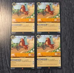 Disney Lorcana Lady - Family Dog 11/204 Reign of Jafar Rare - 4 Cards Set - Image 1