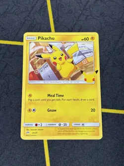 McDonald's Pikachu #25/25 25th Anniversary Promo Non-Holo Pokemon TCG Card NM - Image 1