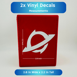 2x Decals - Edge of Eternities WHITE Magic The Gathering - Custom Deck Stickers - Image 2