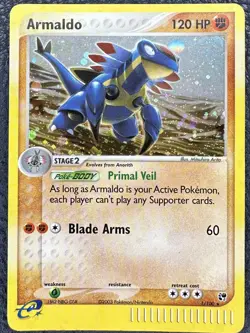 2003 Armaldo #1 Holo LP+ CREASE Rare Pokemon EX Sandstorm Vintage WOTC - Image 1