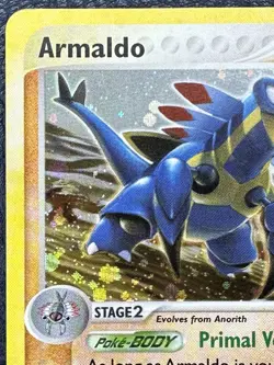 2003 Armaldo #1 Holo LP+ CREASE Rare Pokemon EX Sandstorm Vintage WOTC - Image 2