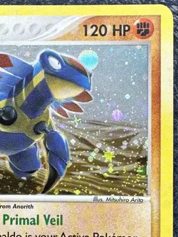 2003 Armaldo #1 Holo LP+ CREASE Rare Pokemon EX Sandstorm Vintage WOTC - Image 3