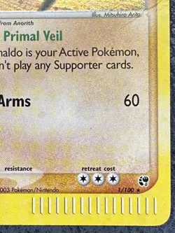2003 Armaldo #1 Holo LP+ CREASE Rare Pokemon EX Sandstorm Vintage WOTC - Image 5