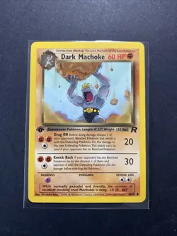Dark Machoke 40/82 Team Rocket Regular 1st Edition Pokemon WOTC LP/MP - Image 1