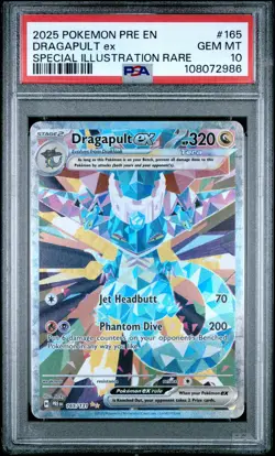 2025 POKEMON PRE EN-PRISMATIC EVOLUTIONS #165 DRAGAPULT EX PSA 10 - Image 1