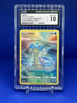 2023 Pokemon Lapras Crown Zenith Galarian Gallery (GG05/GG70) CGC 10 - Image 1