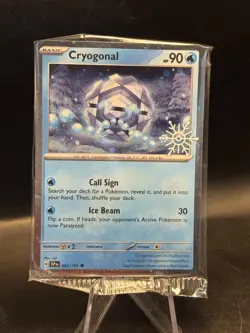 Cryogonal 047/191 Pokemon Holiday Calendar 2025 Festive Stamp Snowflake Sealed - Image 1