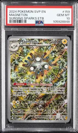 2024 POKEMON SVP EN-SV BLACK STAR PROMO #159 MAGNETON PSA 10 - Image 1