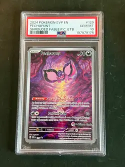 2024 POKEMON SHROUDED FABLE POKEMON CENTER ETB PROMO SVP #129 PECHARUNT PSA 10 - Image 1