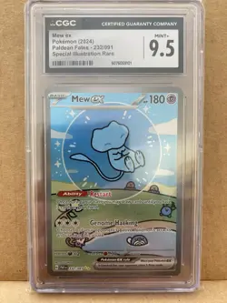 Pokemon Mew ex 232/091 Paldean Fates Special Illustration Rare CGC 9.5 - Image 1
