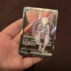 Team Rockets MewTwo ex 213/182 Full Art Destined Rivals Pokemon TCG English - Image 1