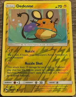 Pokemon Reverse Holo Dedenne 84/214SM - Lost Thunder 84/214 LP (L) - Image 1