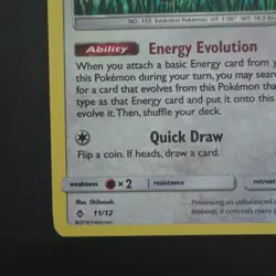 Pokemon TCG 2018 McDonald's Collection Eevee (11/12) Moderately Played - Image 5