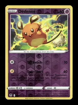 Dedenne Reverse Holo Uncommon SWSH12: Silver Tempest 085/195 NM Pokemon LP - Image 1