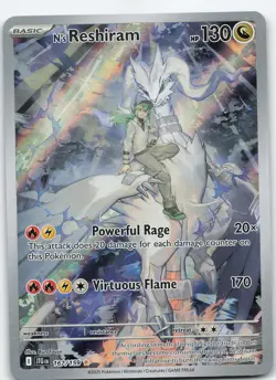 N's Reshiram - 167/159 Illustration Rare Holo SV09: Journey Together NM Pokemon - Image 1