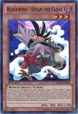 *** BLACKWING - STEAM THE CLOAK *** SUPER RARE MINT/NM DRLG-EN028 YUGIOH! - Image 1