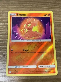 SHIPS SAME DAY Pokemon Card Slugma 26/236 Reverse Holo Basic Fire Type 2019 - Image 2
