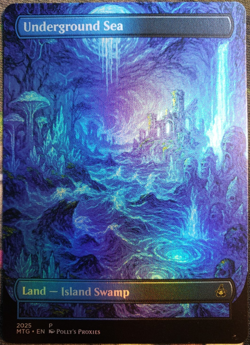 Underground Sea FOIL Original Dual Land Proxy Card Custom Van Gogh Art Design - Image 1