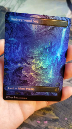 Underground Sea FOIL Original Dual Land Proxy Card Custom Van Gogh Art Design - Image 2