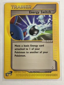Energy Switch 120/147 - Aquapolis Non Holo Pokemon Card - Image 1